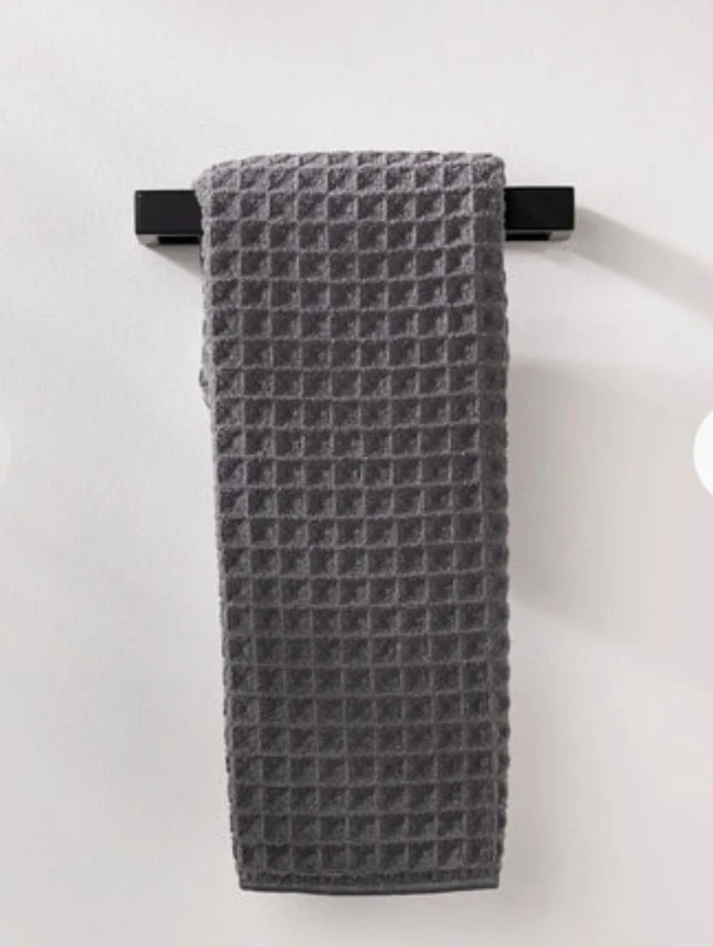 GEOMETRY Charcoal Waffle Hand Towel- NWT- 18X30